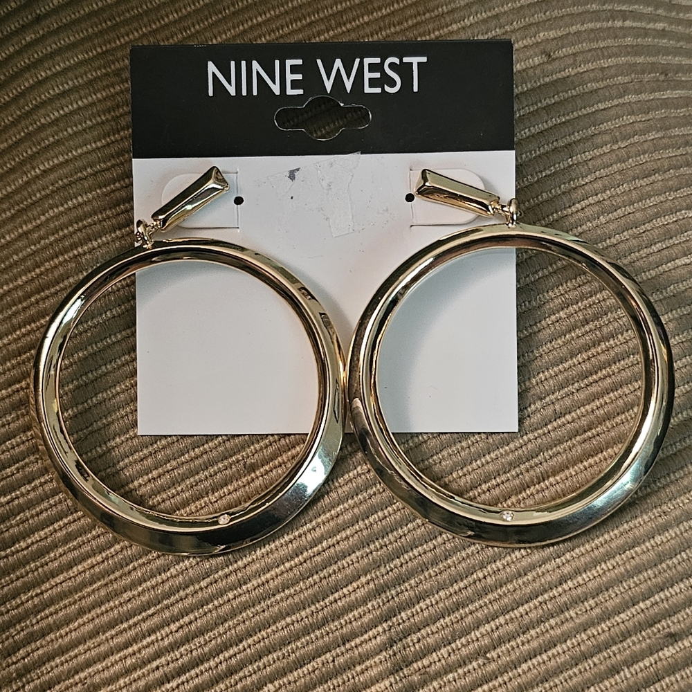 Nine West Gold Hoop Earrings